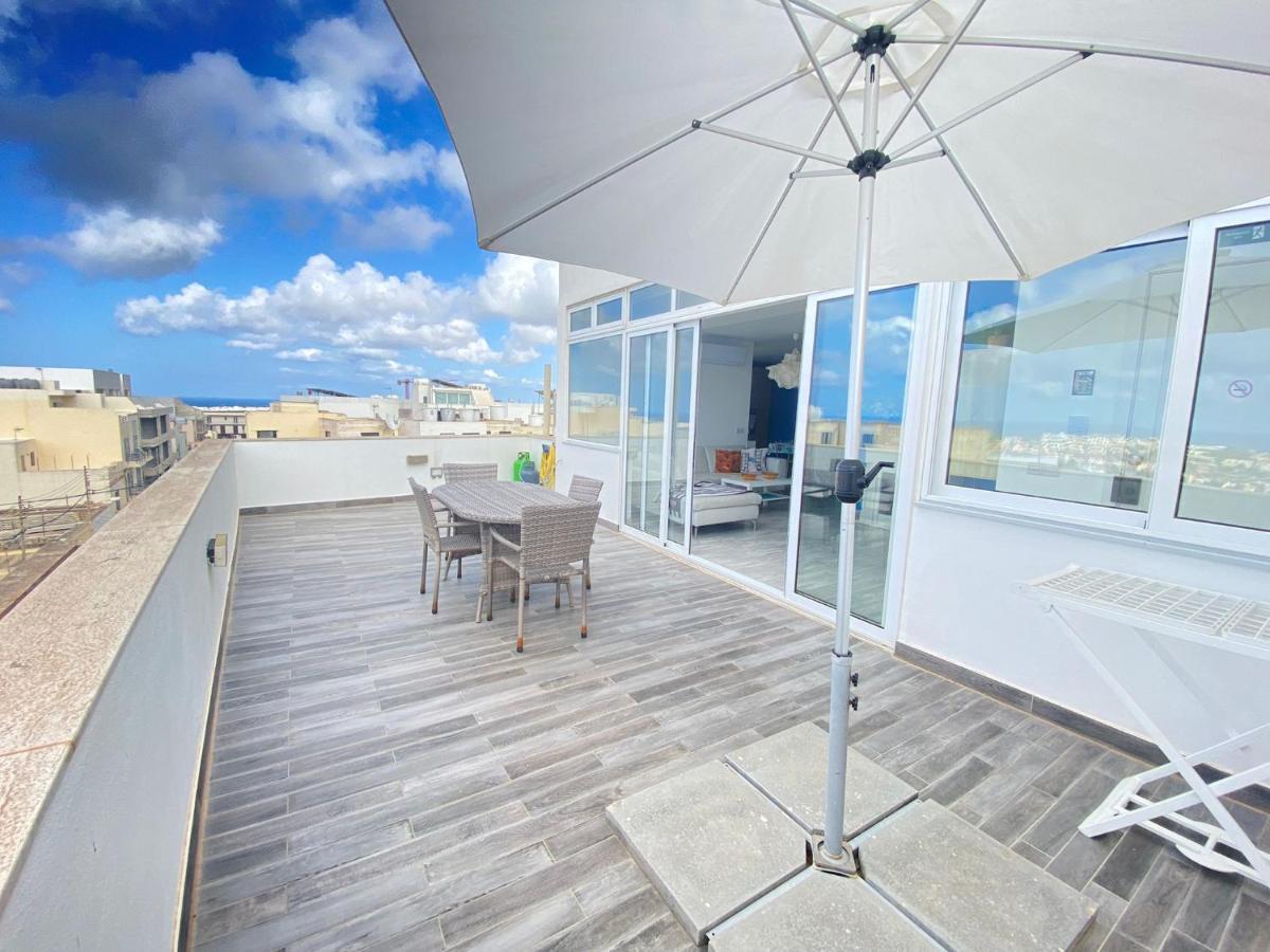 Ferienwohnung Penthouse "Maltese scent" Mellieħa Exterior foto